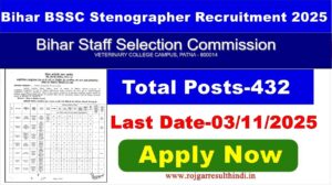 Read more about the article Bihar BSSC Stenographer Recruitment 2025- Apply Now