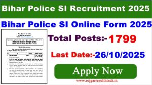Read more about the article Bihar Police SI Recruitment 2025 | बिहार पुलिस SI Online Form