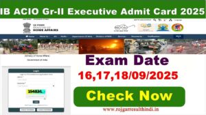 Read more about the article IB ACIO Gr-II Executive Admit Card 2025 — अभी डाउनलोड करें