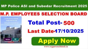 Read more about the article MP Police ASI and Subedar Recruitment 2025 – Apply Online 500 Vacancy