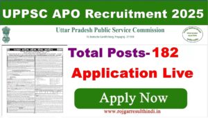Read more about the article UPPSC APO Recruitment 2025 | यूपीपीएससी एपीओ भर्ती 2025 ऑनलाइन फॉर्म