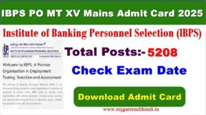 Read more about the article IBPS PO MT XV Mains Admit Card 2025 जारी | Download Now