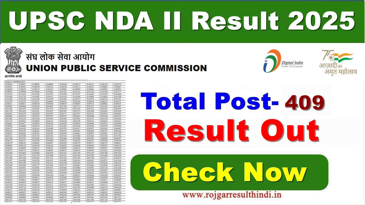 Read more about the article UPSC NDA II Result 2025 घोषित | NDA 2 Exam Result Download